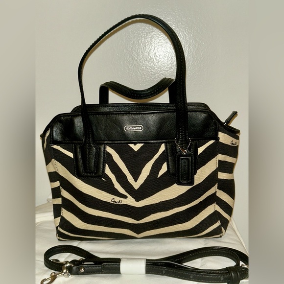 🦓 Coach Taylor Zebra Bette Mini Tote Crossbody Purse - Picture 1 of 6